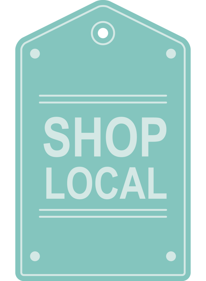 Shop local vertical tag badge icon png
