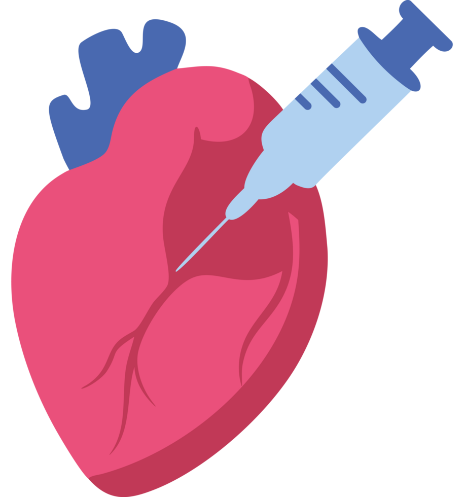 Heart with syringe icon png