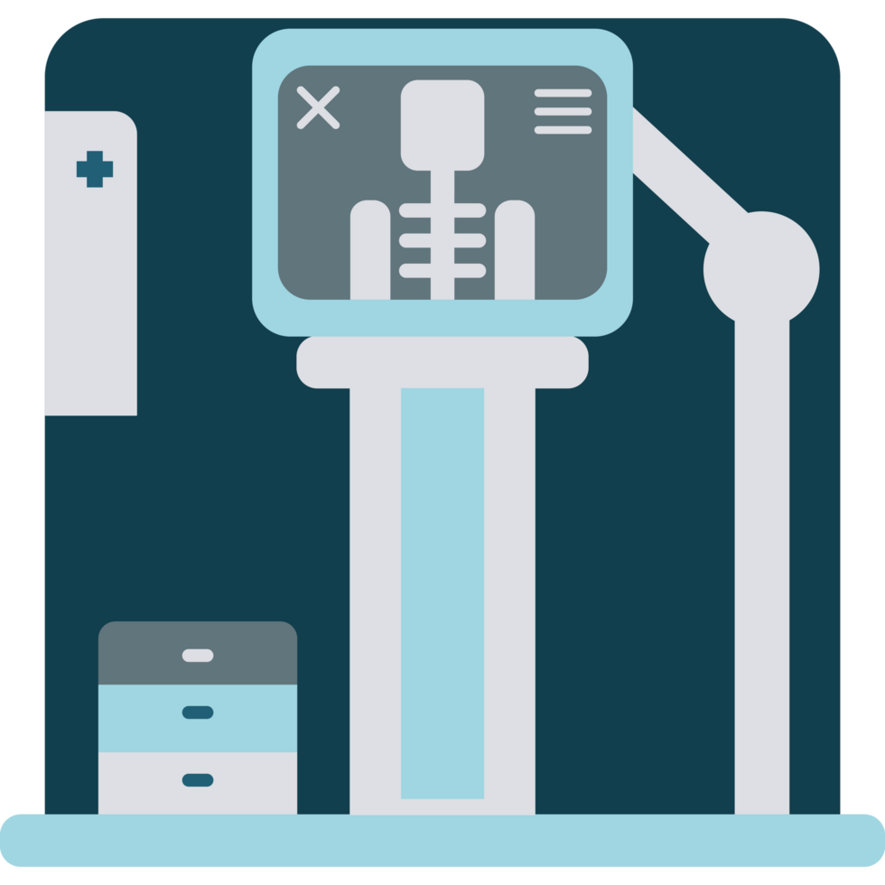 X ray machine in doctor room icon png