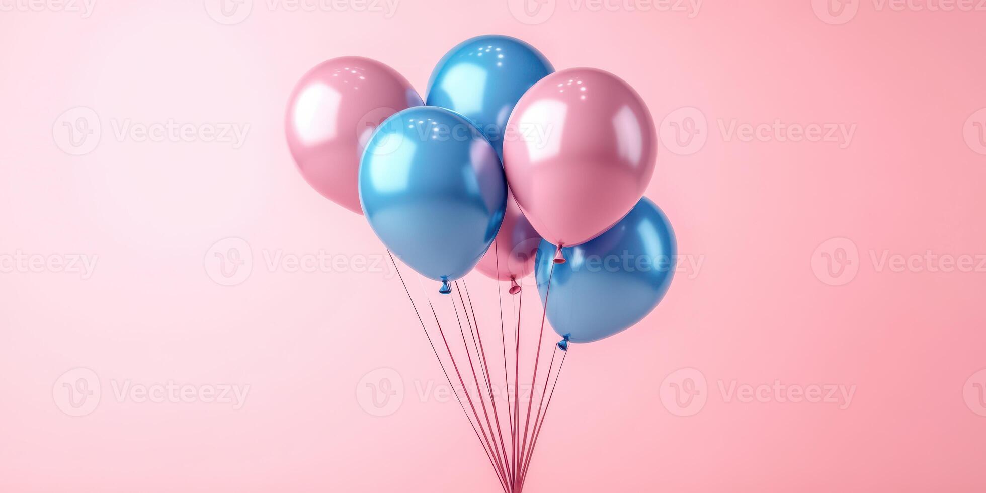 Colorful balloons create a joyful atmosphere for celebrations and special occasions in a pastel setting photo
