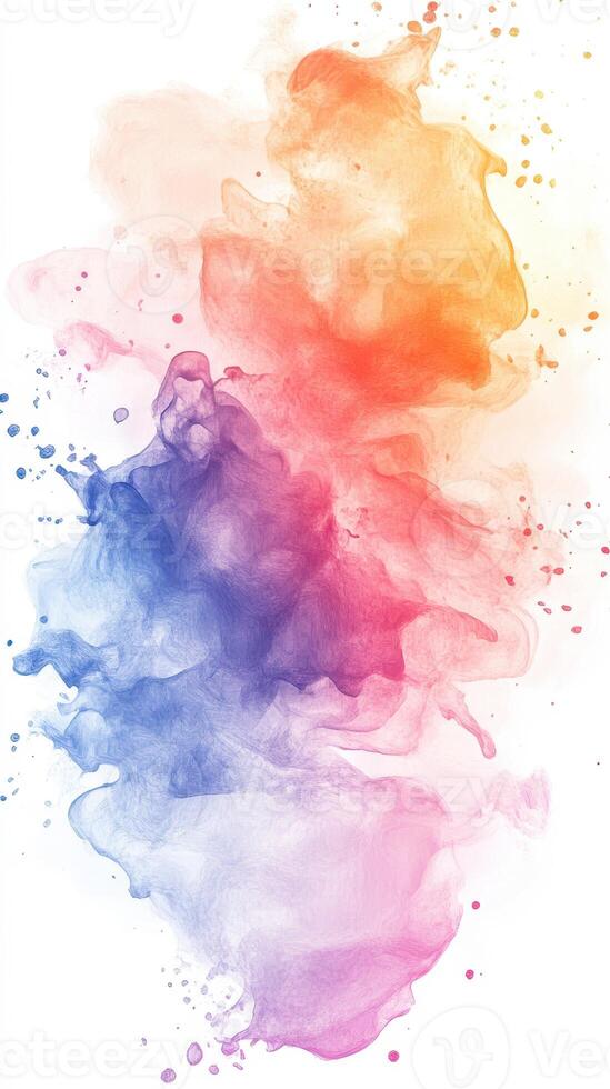Colorful abstract watercolor splash creating a vibrant artistic display photo
