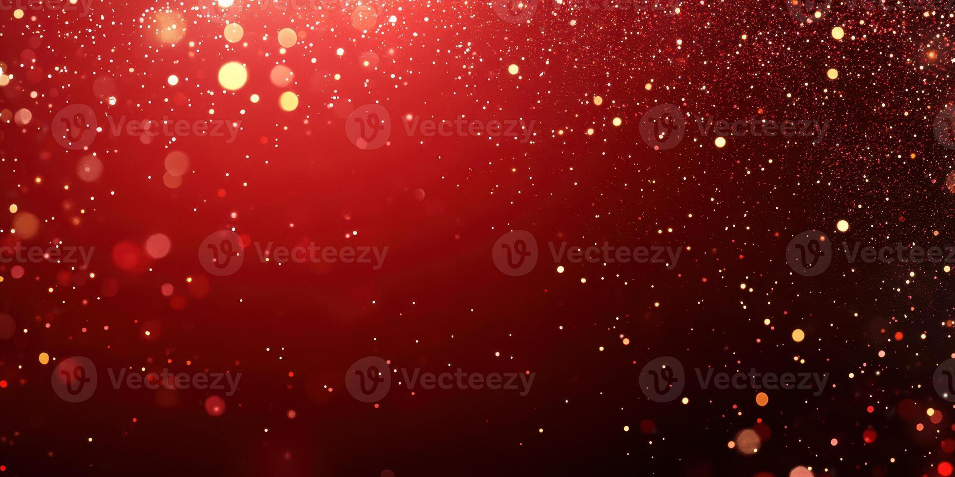 Sparkling red bokeh background with soft lights creating a festive atmosphere for celebrations photo