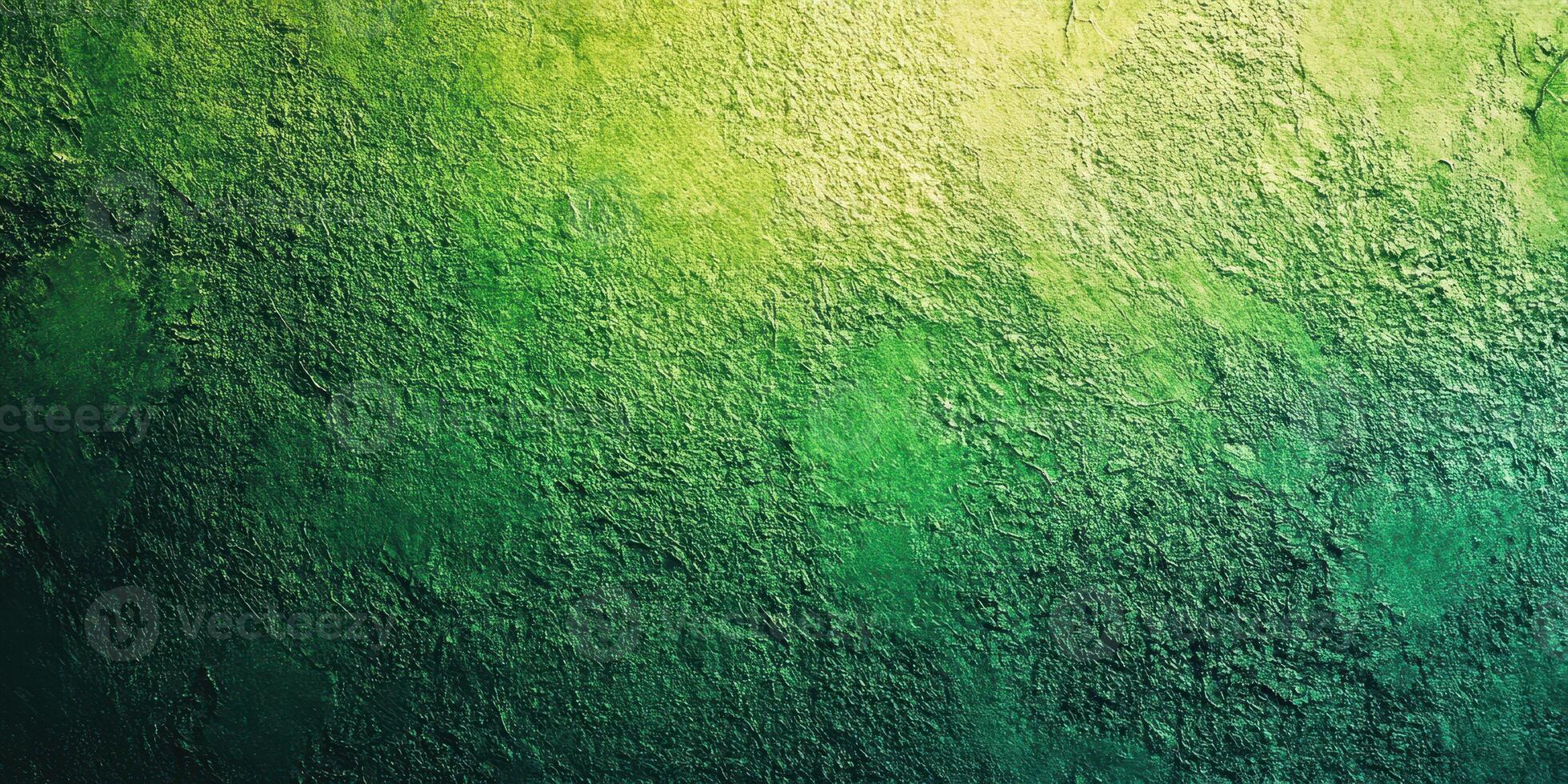 Textured green wall with varying shades creates a vibrant atmosphere in a modern indoor space photo