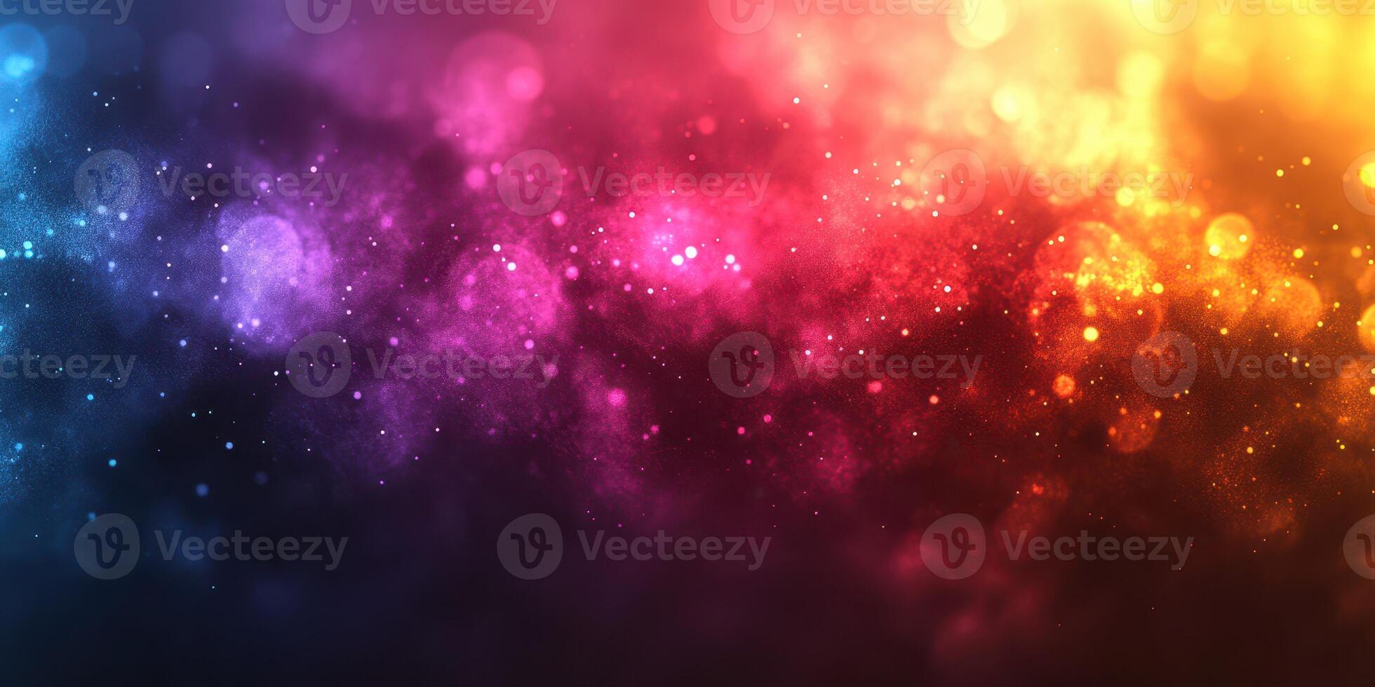 Colorful abstract background with vibrant lights and glittering effects at night photo