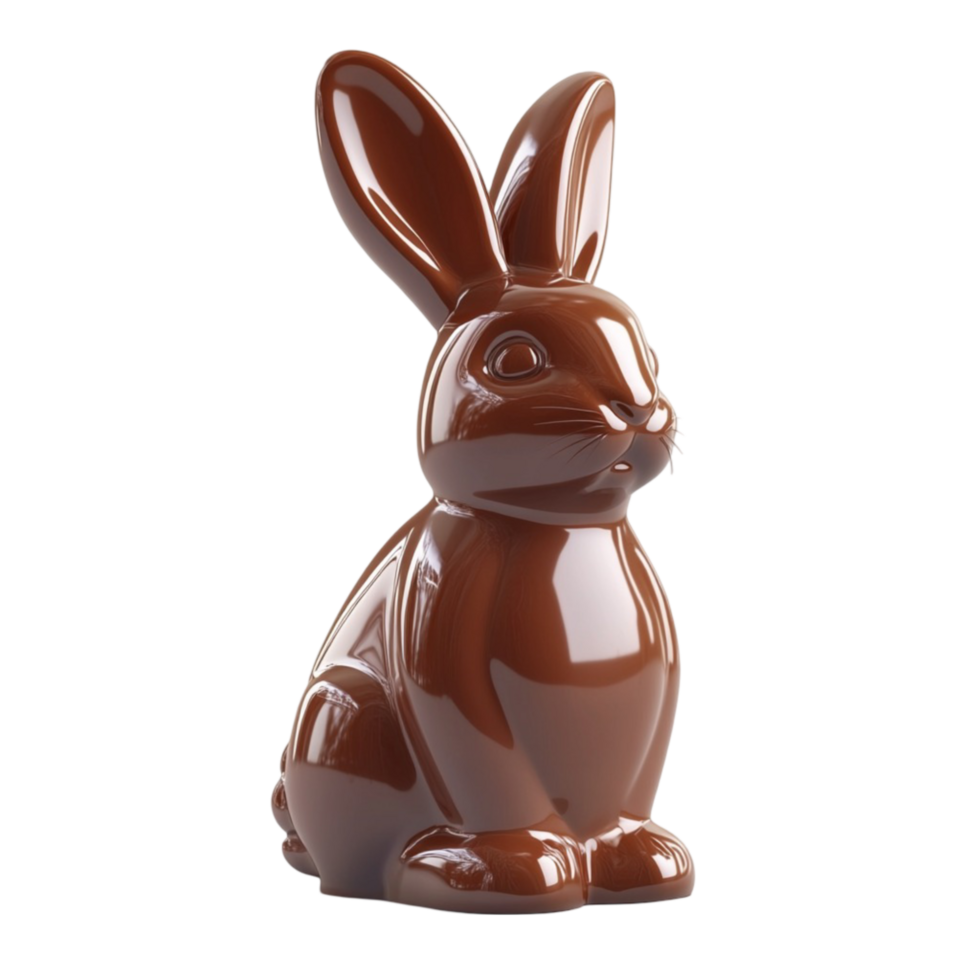 Playful 3D Chocolate Rabbit png