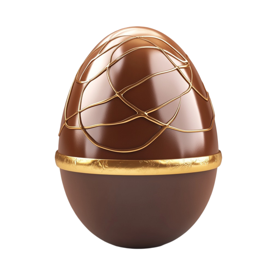 Easter Chocolate Egg With Melted Chocolate Topping And Vibrant Party Decorations png