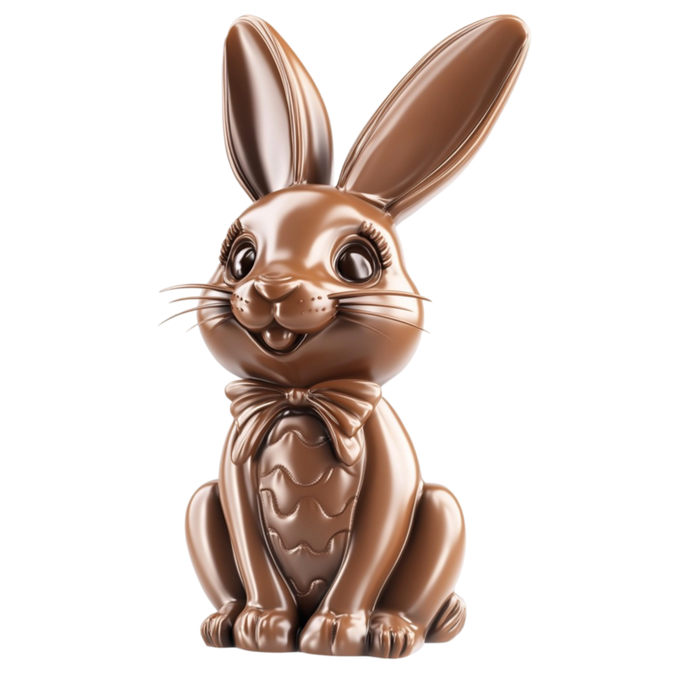 a chocolate bunny figurine png