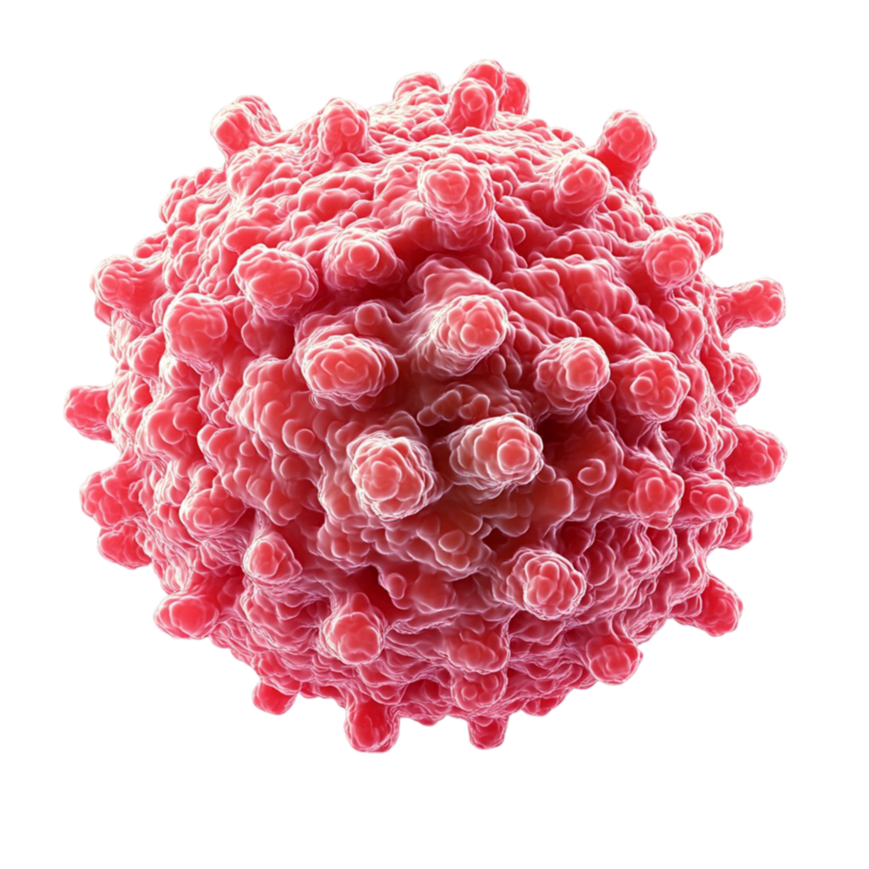 Microscopic View of Coronavirus in a Realistic 3D Rendering png