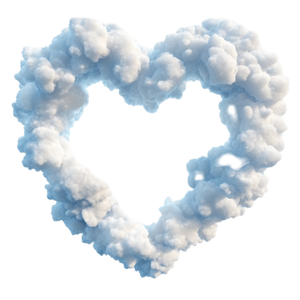 Beautiful Clouds Forming the Shape of a Heart for a Romantic Sky Display png