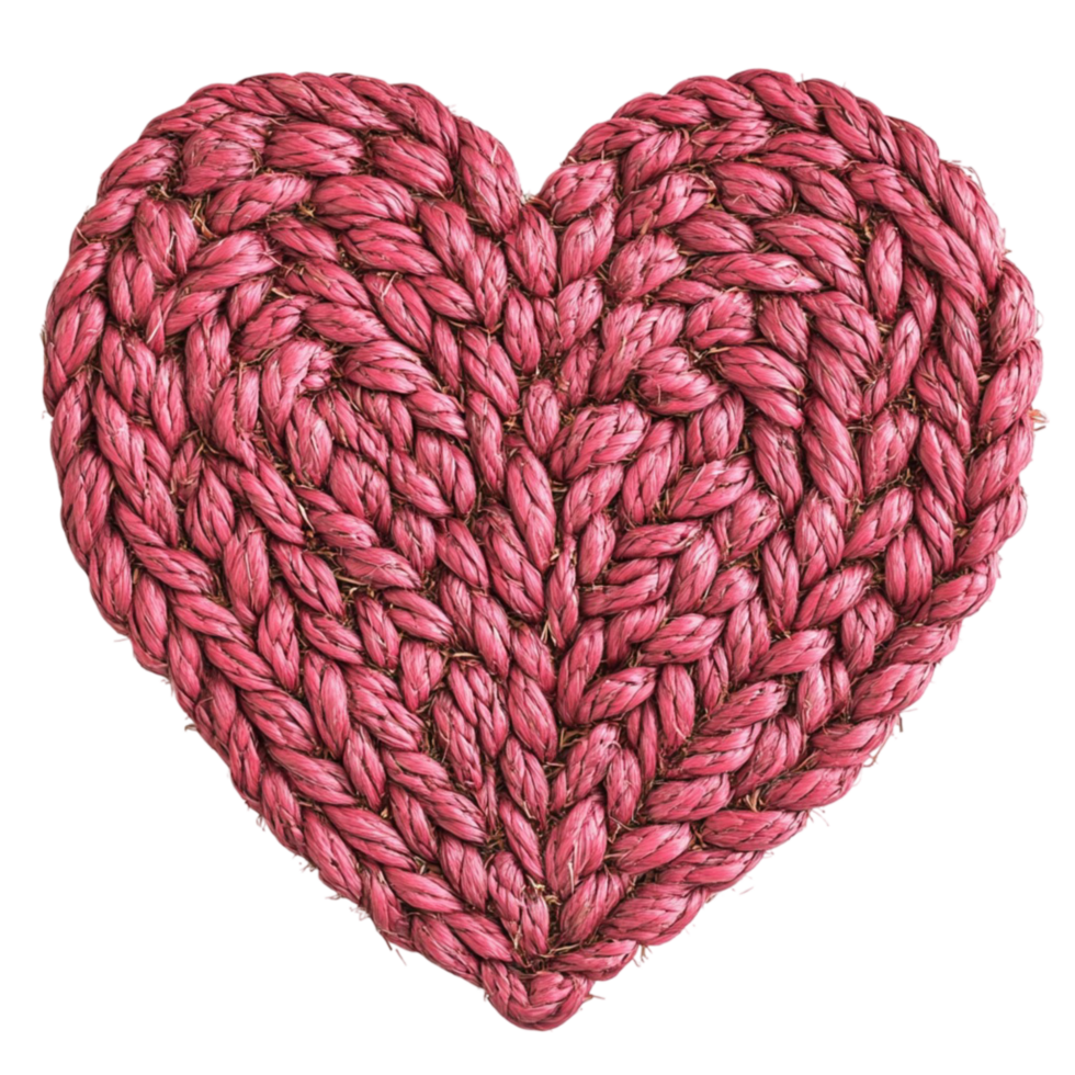 a heart made of yarn png