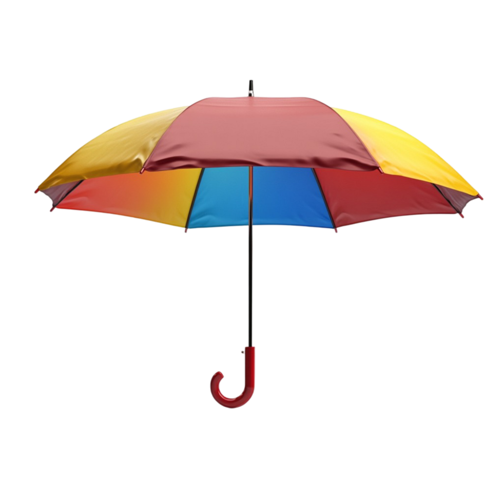 Large Open Umbrella With A Beautiful Spectrum Of Rainbow Colors png
