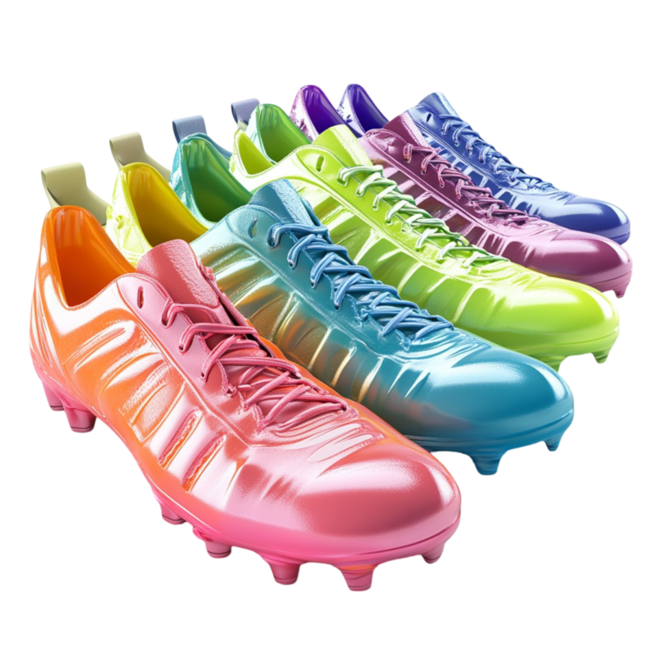 Stylish And Durable Football Shoes In A Range Of Bold Colors png