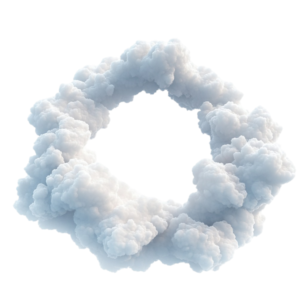 3D White Smoke Loop With Billowing Cloud Texture png