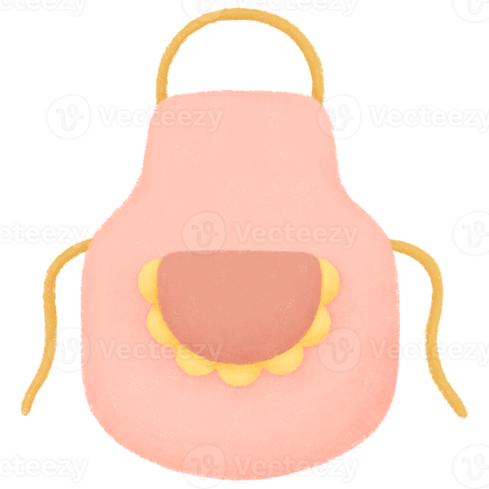 Pink cooking apron png