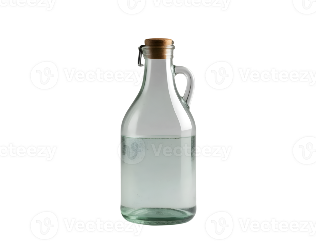 Glass bottle with water isolated on transparent background png
