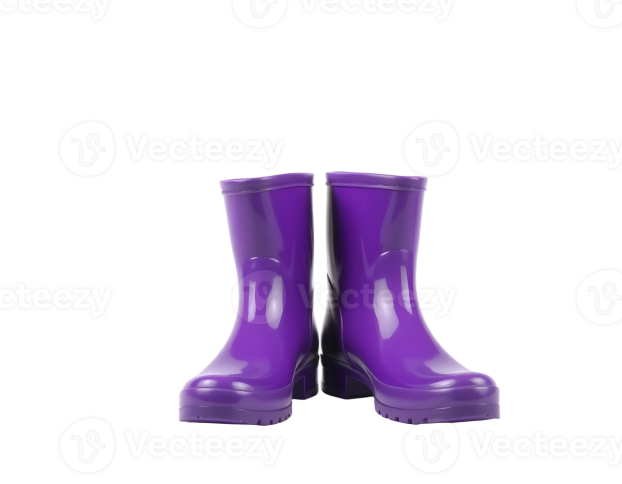 Purple rubber boots isolated on transparent background png