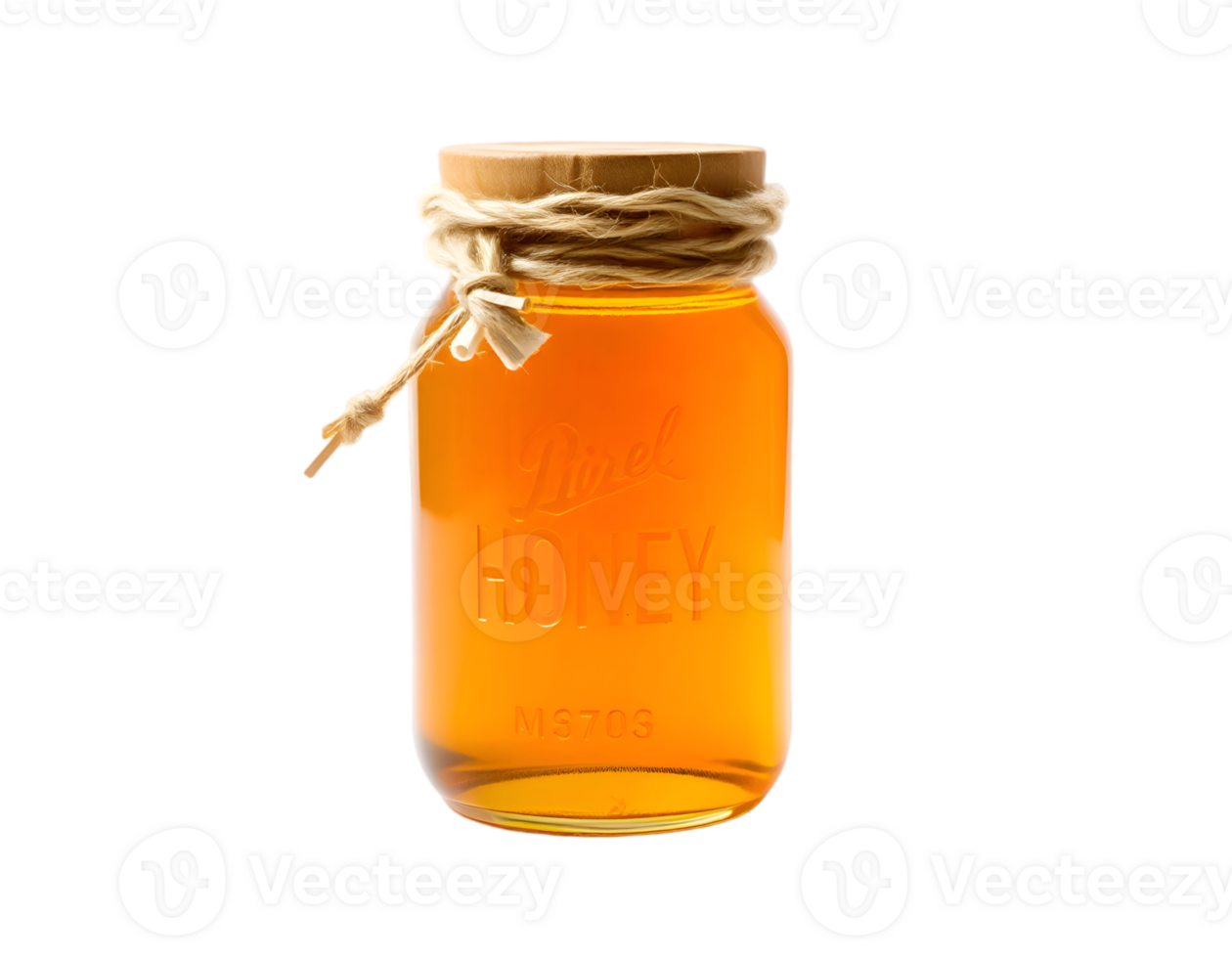 Honey in a glass jar isolated on transparent background png