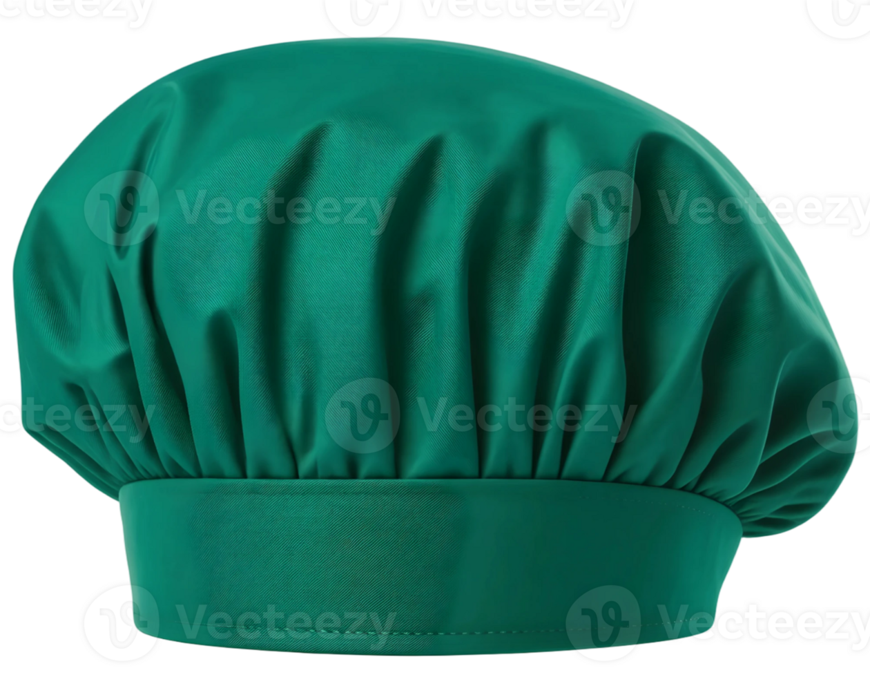 Green chef hat isolated on a transparent background png