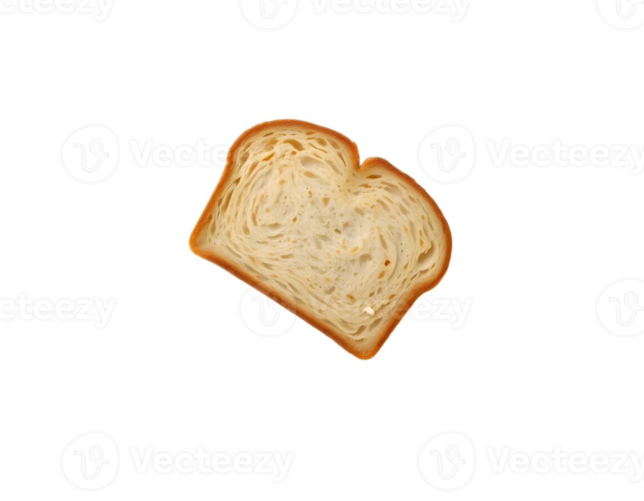 Slice of bread isolated on a transparent background png