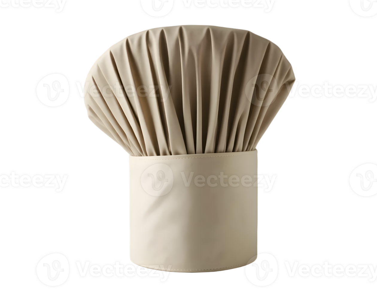 Beige round tablecloth isolated on transparent background png