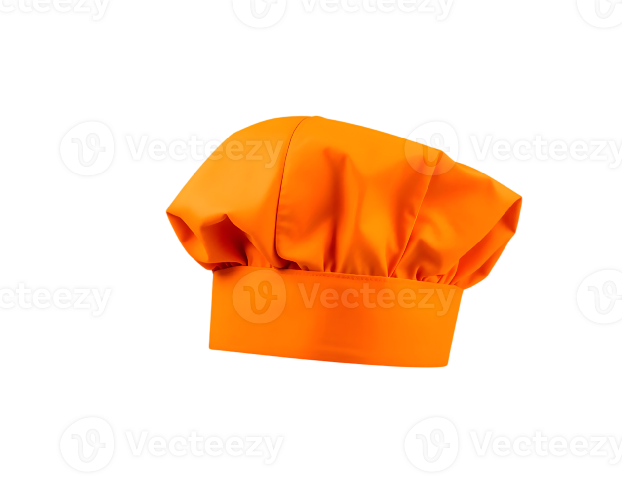 Orange chef hat isolated on transparent background png