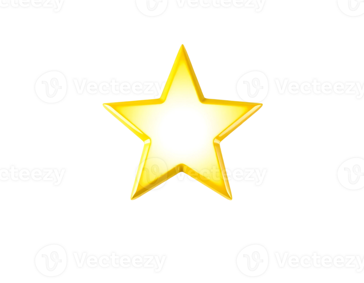 Gold star icon isolated on transparent background png
