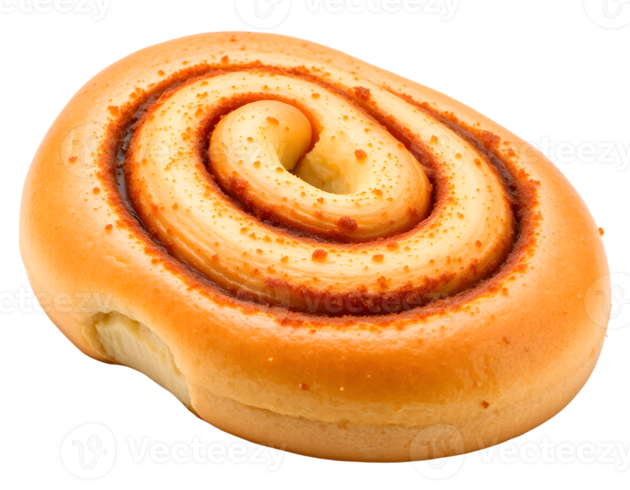 Bun with cinnamon isolated on a transparent background png