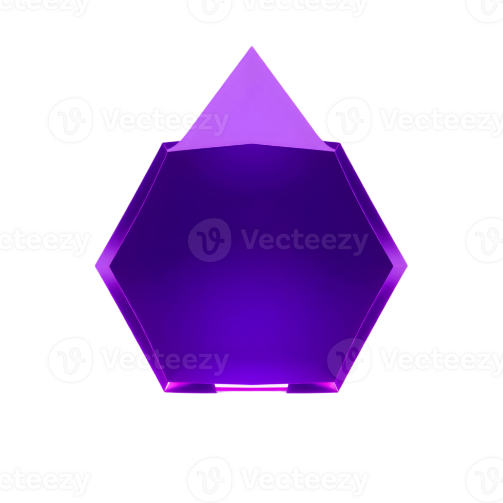 Purple hexagon on a transparent background png