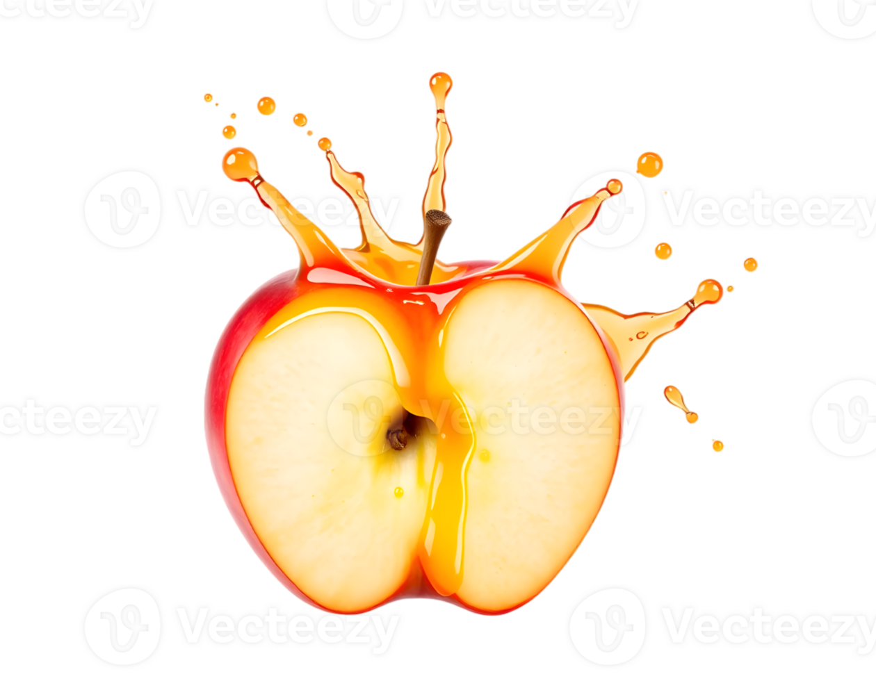 Apple juice splash isolated on transparent background png