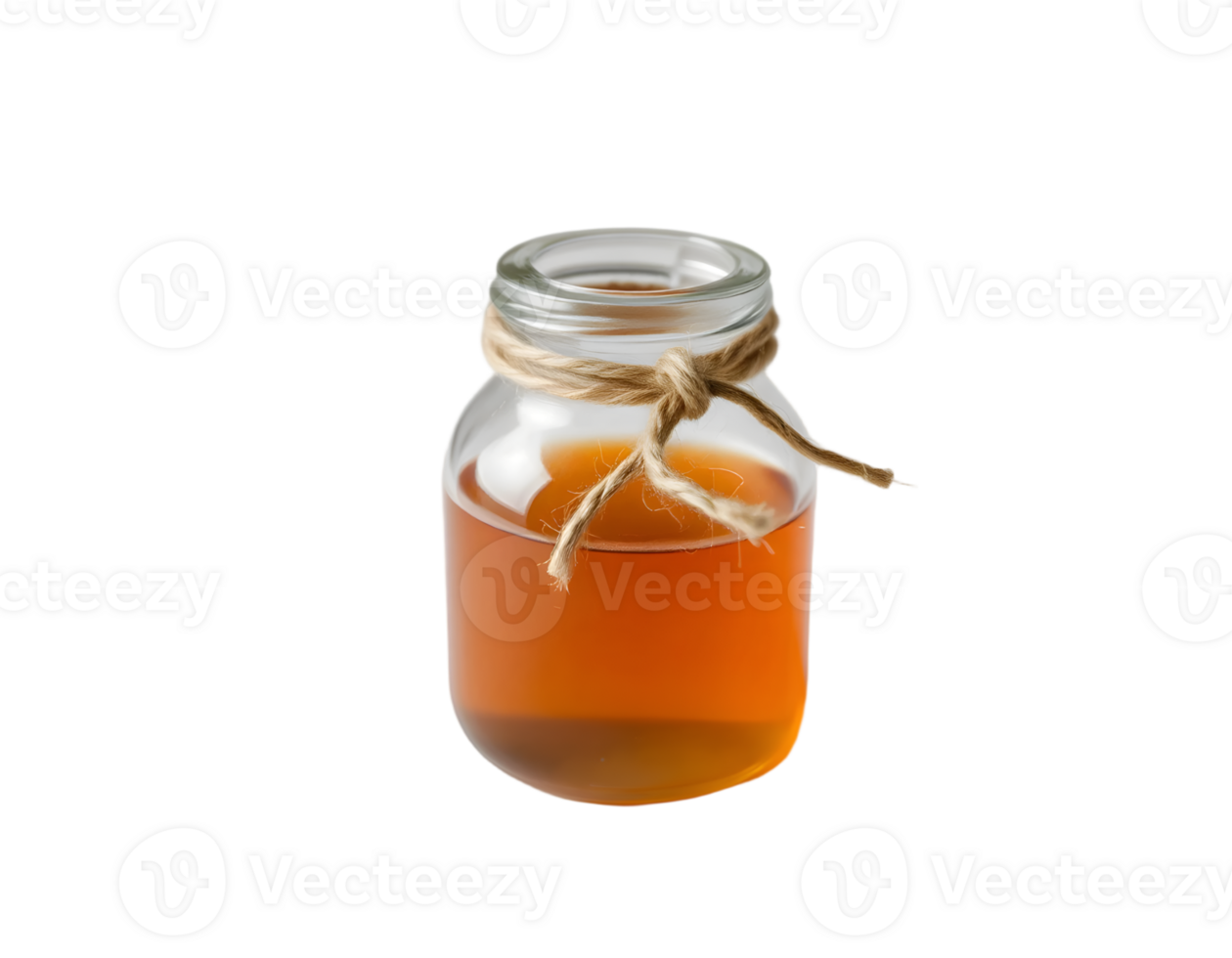 Honey in glass jar isolated on transparent background png