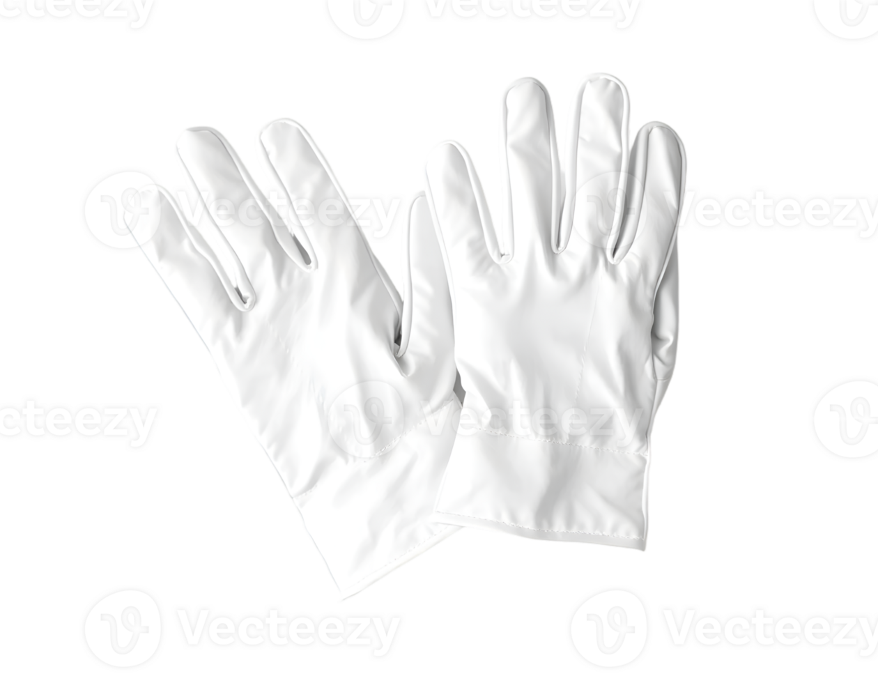 White Rubber Gloves Isolated On Transparent Background png