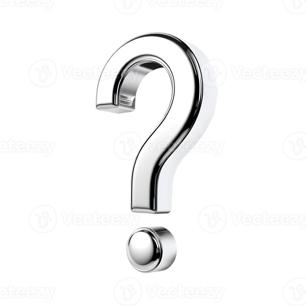 Question mark isolated on transparent background png