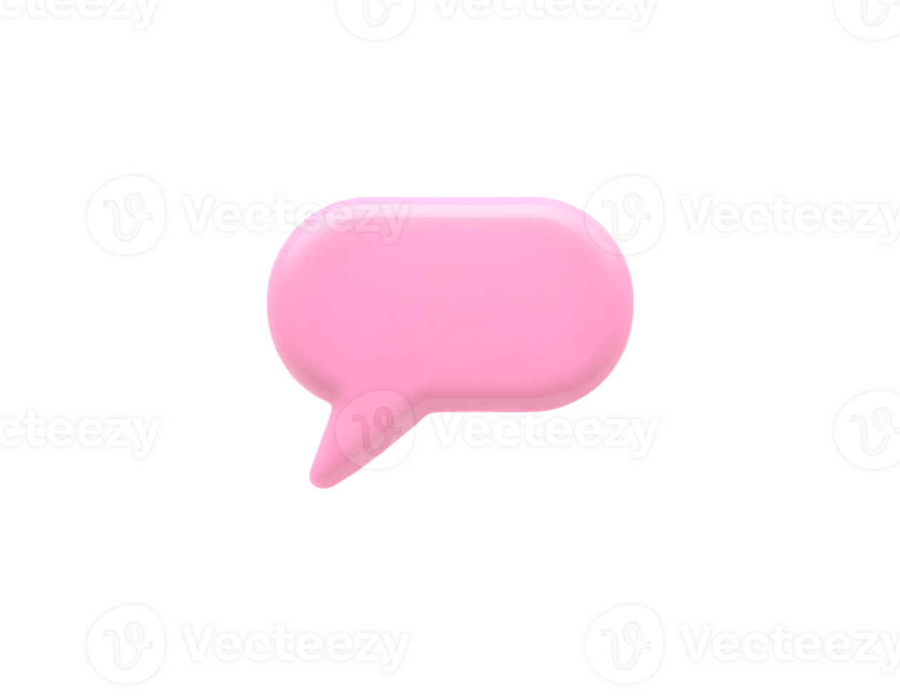 Pink Speech Bubble Isolated Transparent Background png