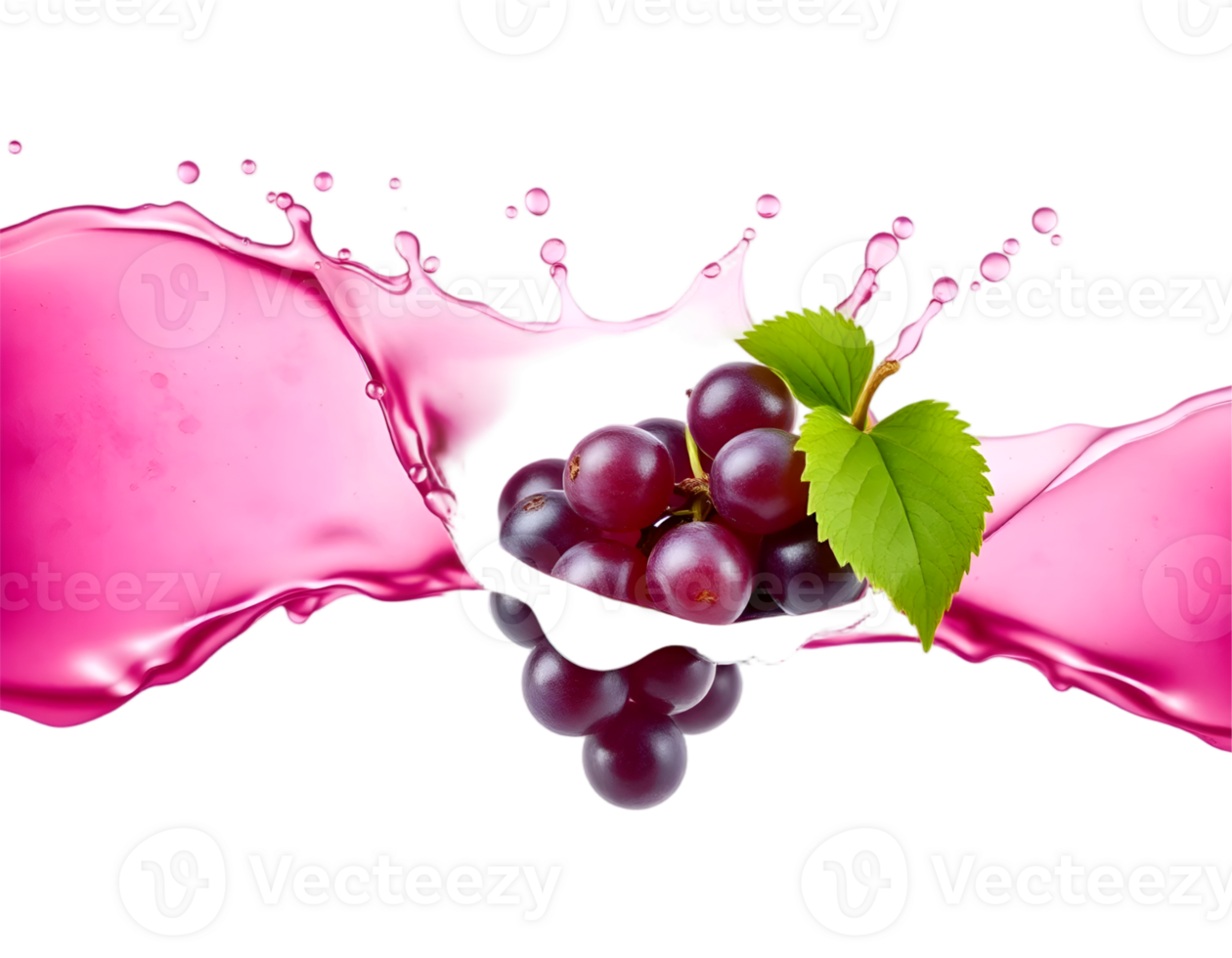 Grape juice splash isolated on transparent background png