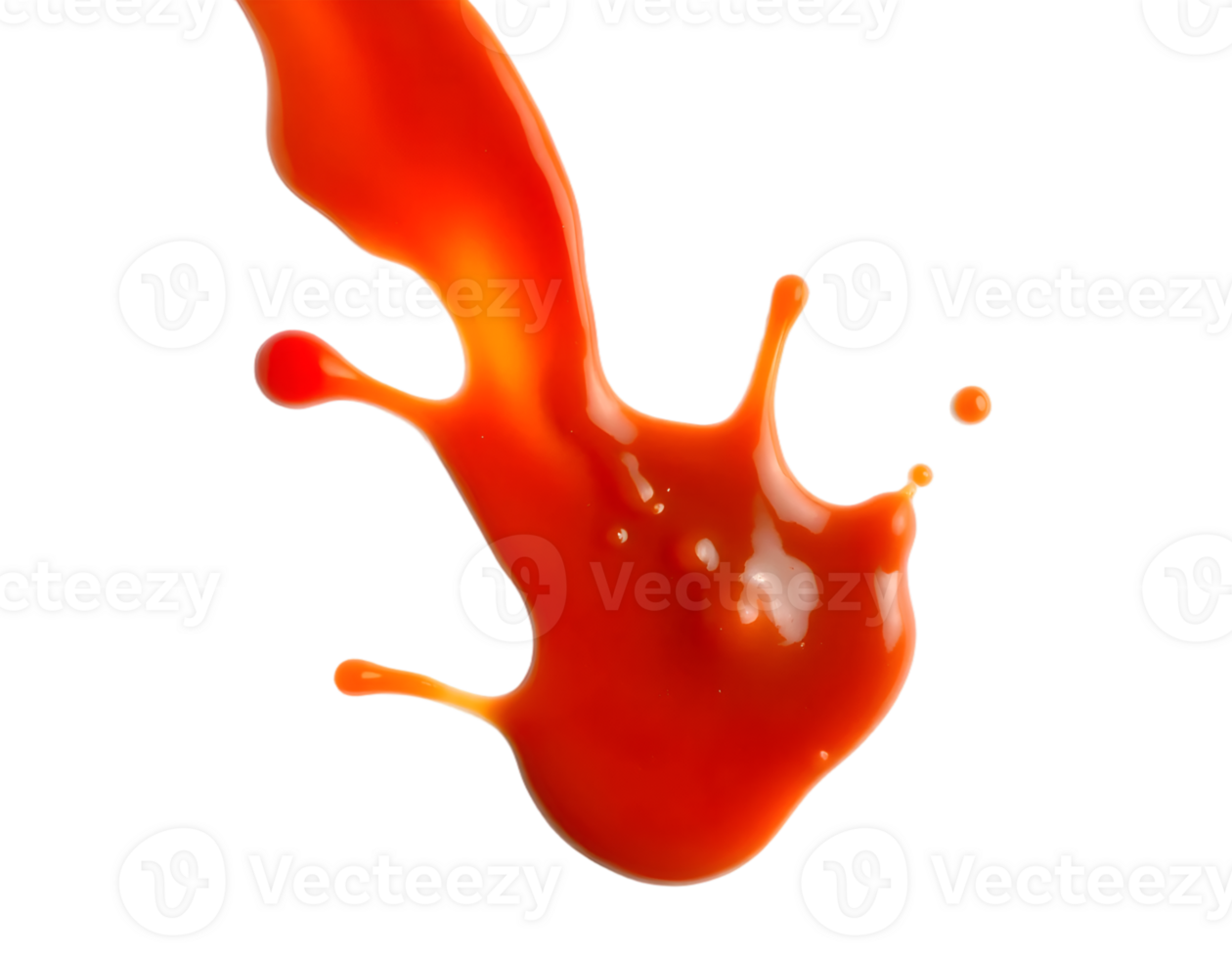 Realistic Detailed 3d Ketchup Splash png
