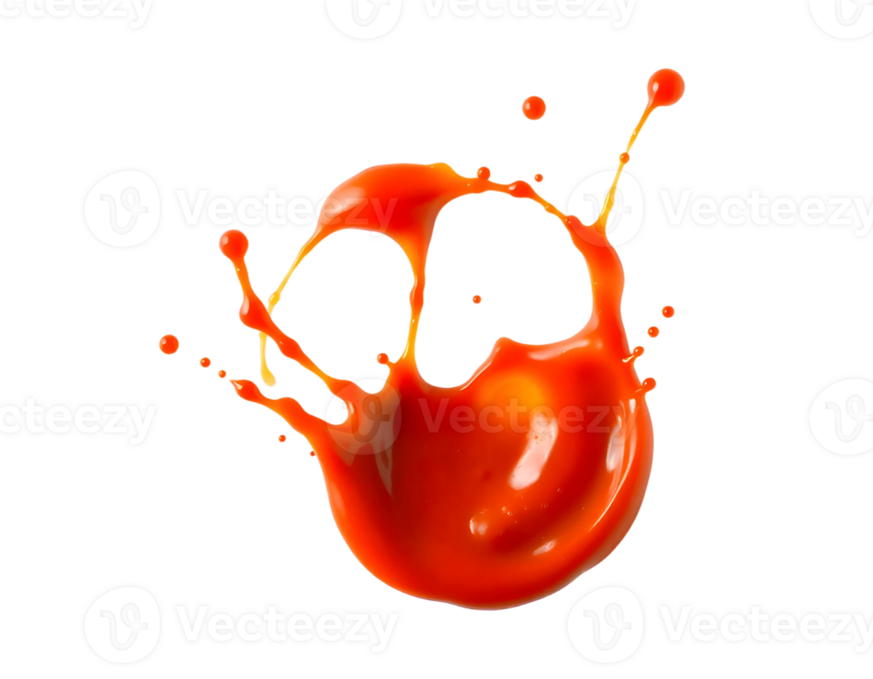 Realistic Detailed 3d Tomato Splash Isolated on Transparent Background png