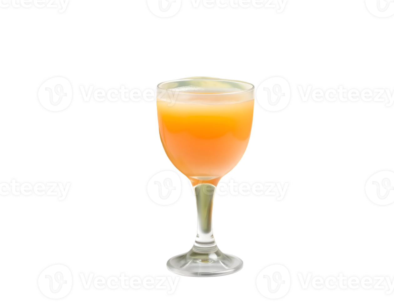 Cocktail glass with orange juice isolated on transparent background png
