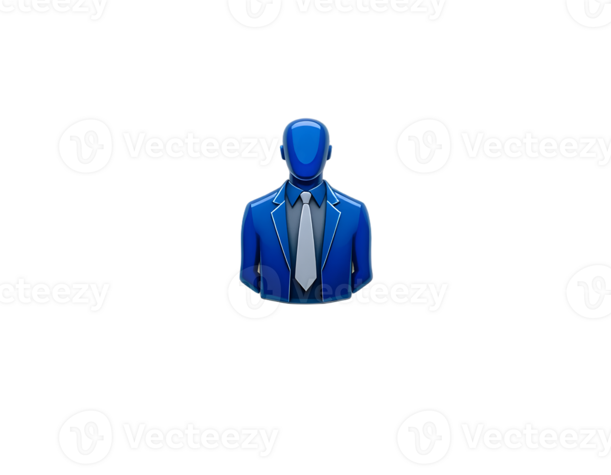 Businessman icon in blue suit isolated on transparent background png