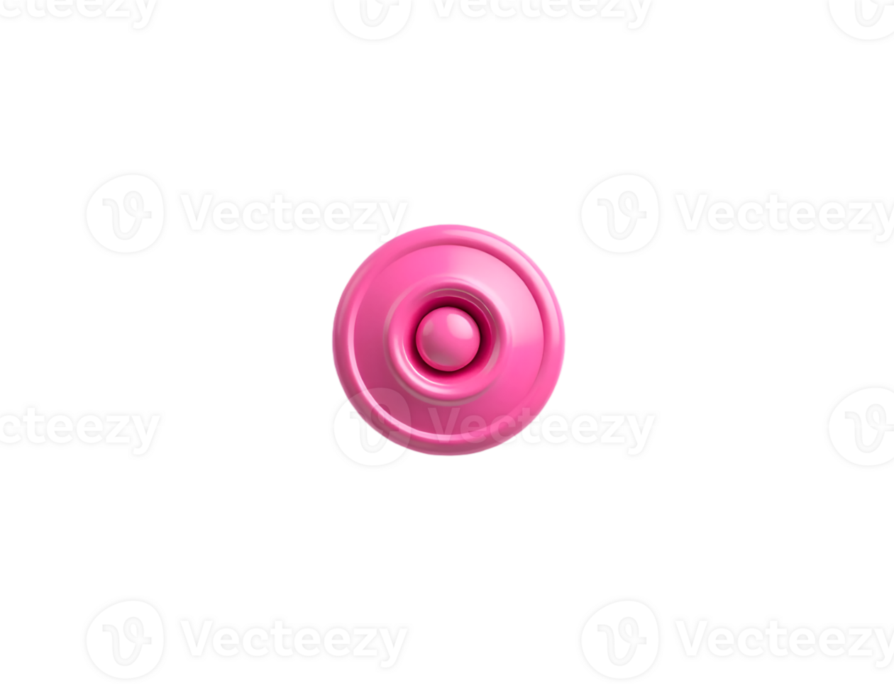 Pink plastic button isolated on transparent background png