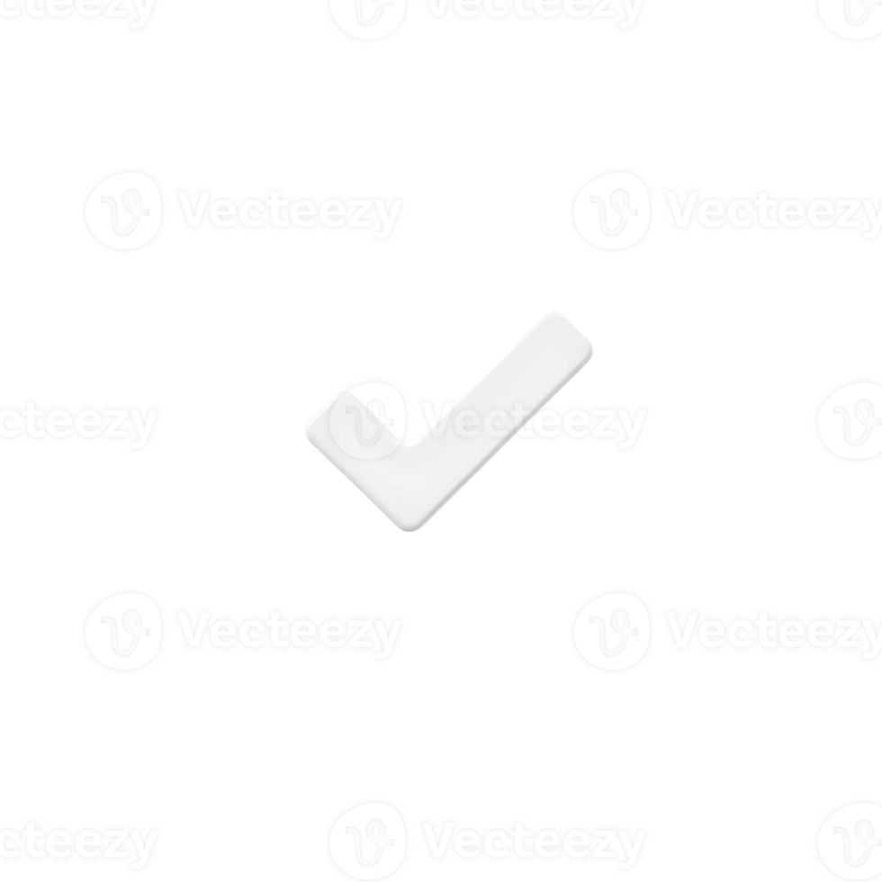 White check mark on a transparent background png
