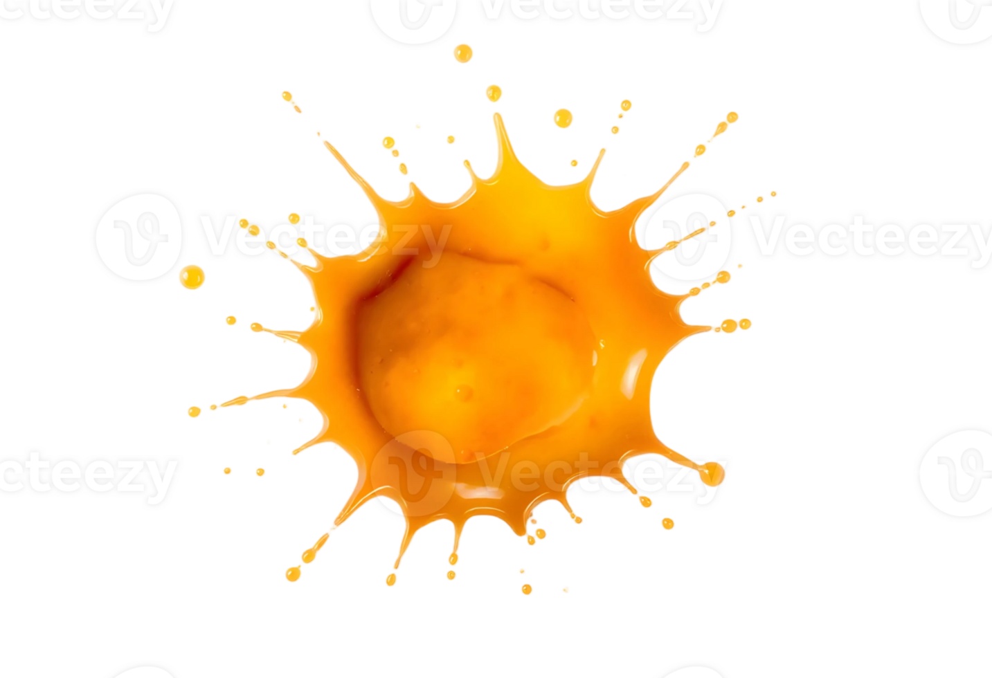 Realistic Detailed 3d Splash of Orange Juice on Transparent Background png