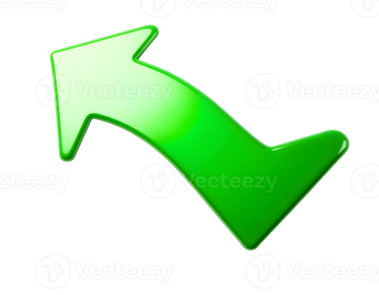 Green Arrow Up Icon Isolated Transparent Background png
