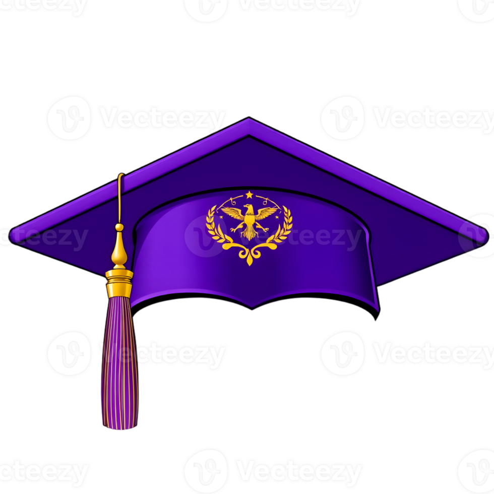 Graduation cap on transparent background png
