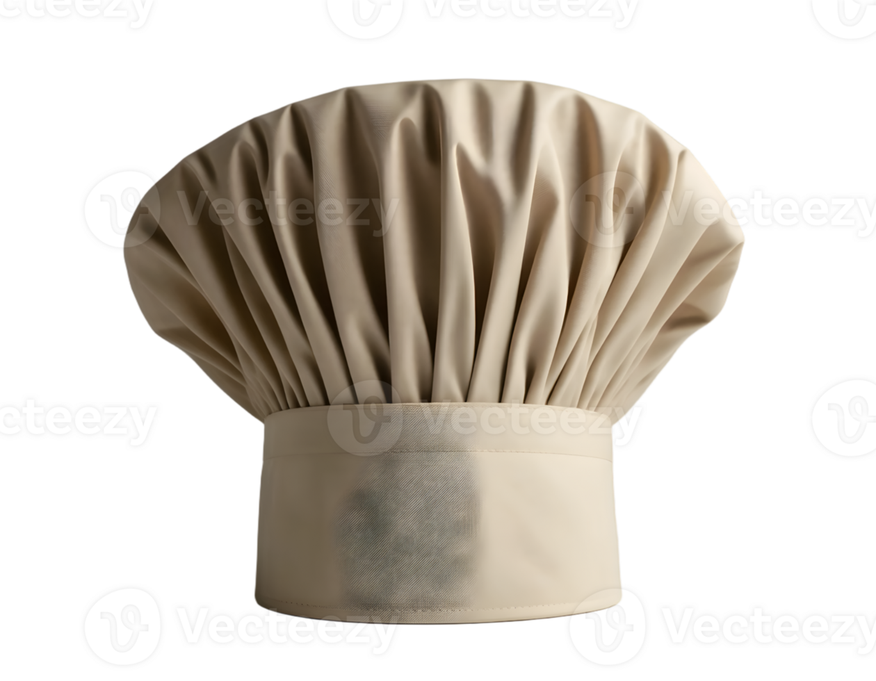 Beige chef hat isolated on transparent background png