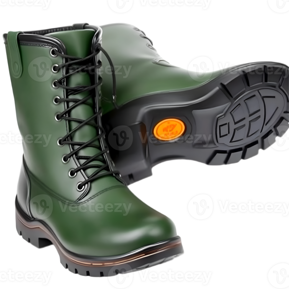 Green boot on a transparent background png