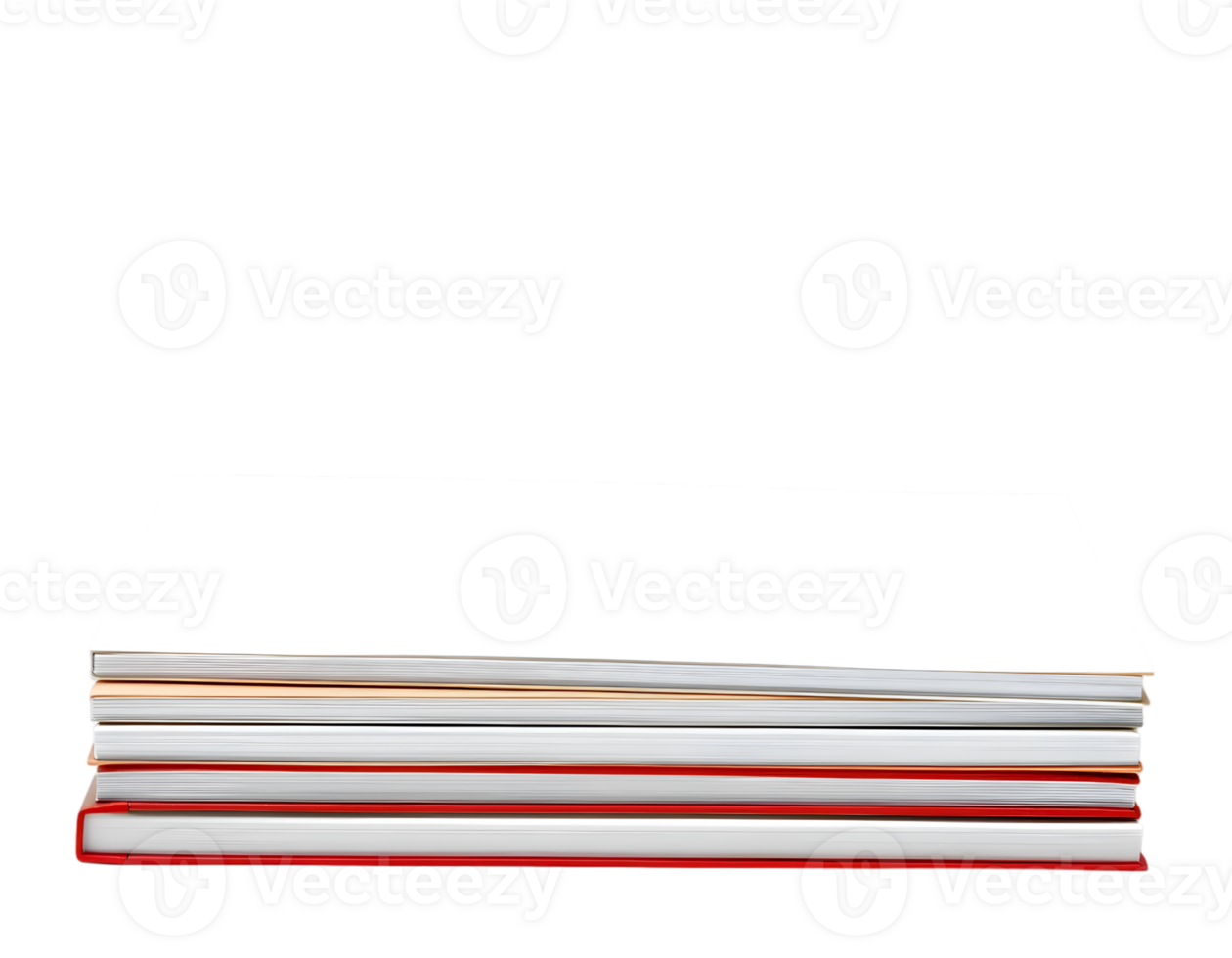 Stack of books on a transparent background png