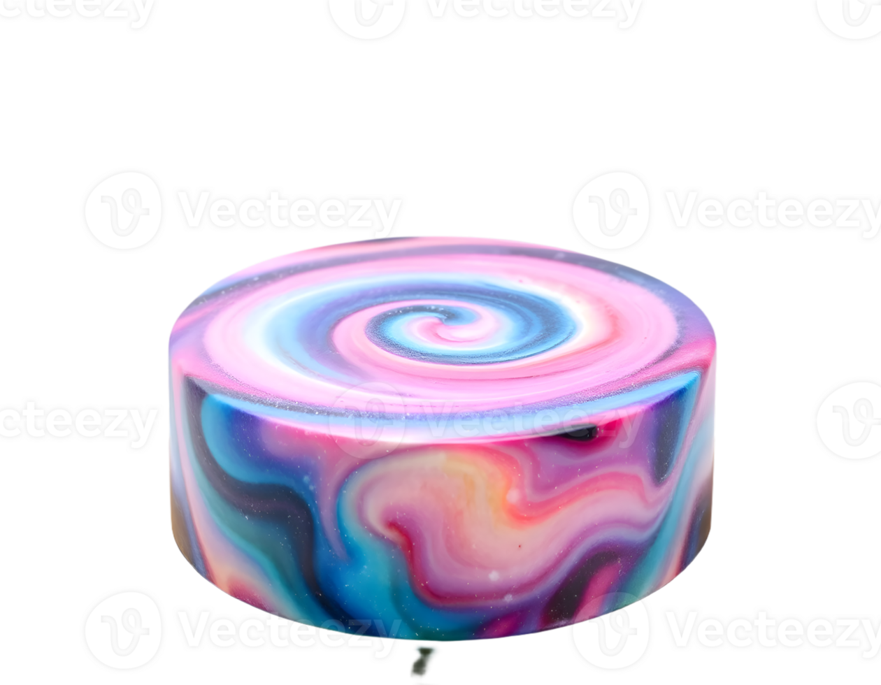 Realistic Detailed 3d Colorful Round Soap Isolated on Transparent Background png
