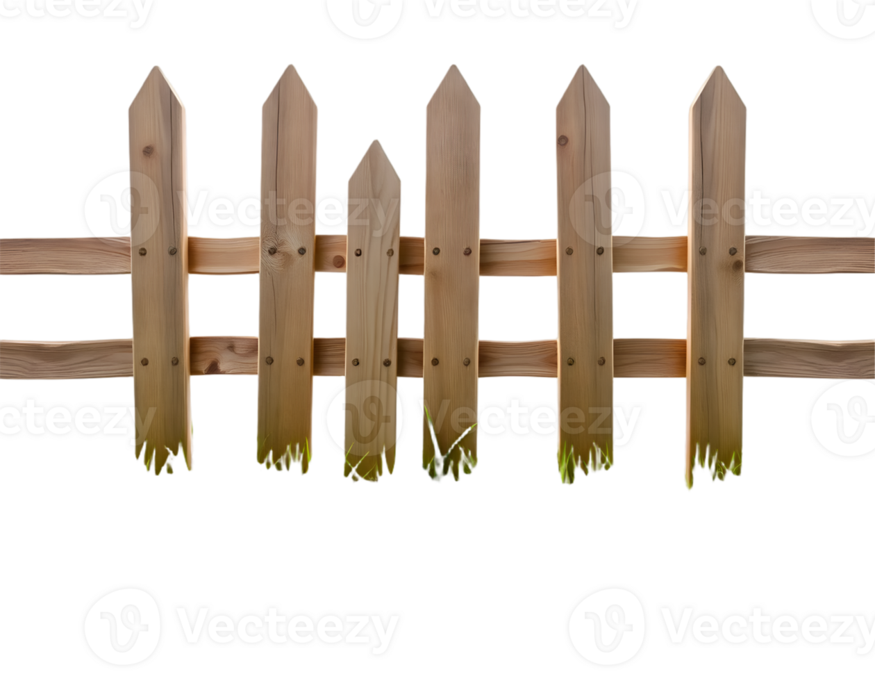 Wooden fence isolated on transparent background png