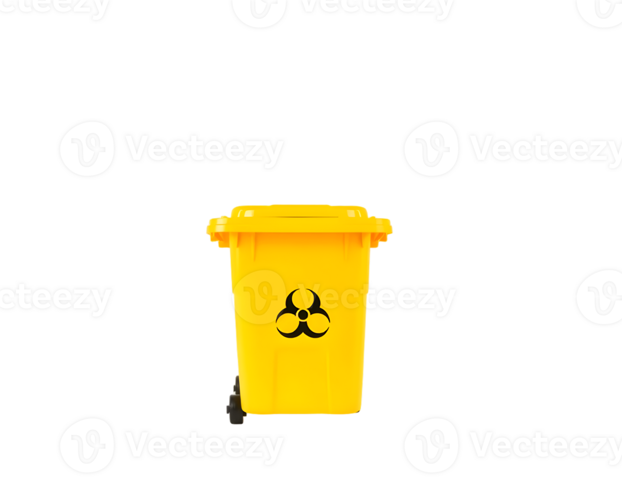 Yellow Recycling Bin Isolated Transparent Background png
