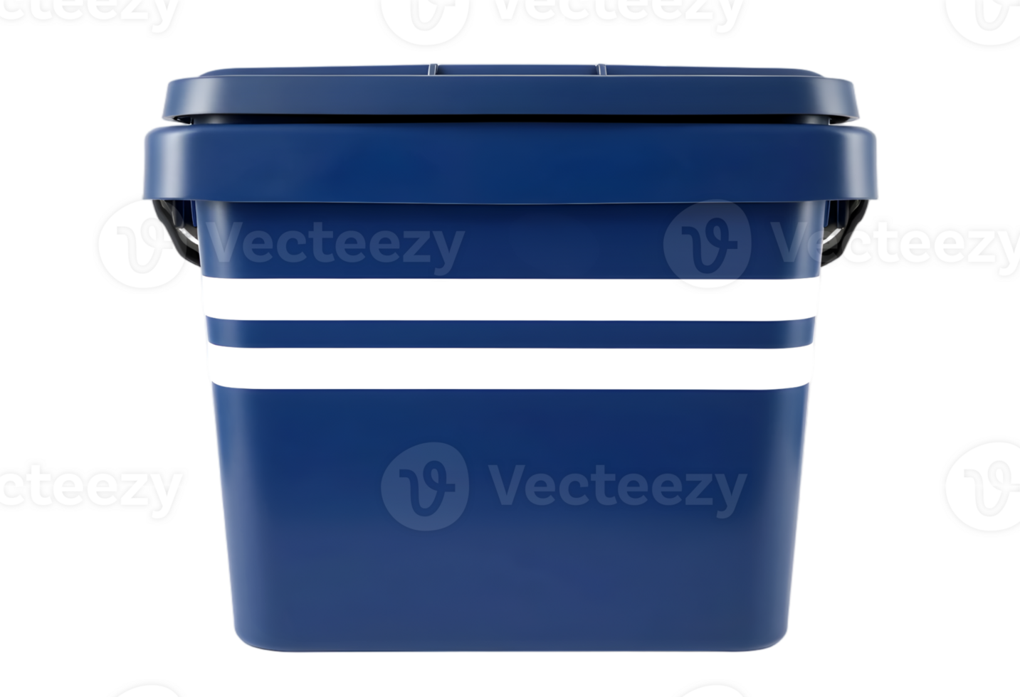 Blue Plastic Bucket Isolated Transparent Background png